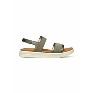 Sandale cu inchidere velcro si garnituri din piele intoarsa imagine