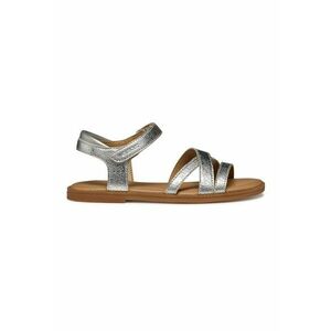 Sandale de piele ecologica cu aspect metalizat imagine