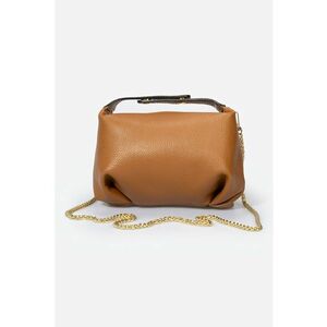 Geanta crossbody de piele cu bareta de lant imagine