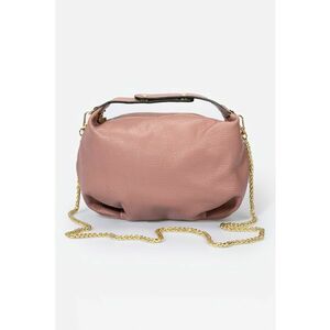Geanta crossbody de piele cu bareta de lant imagine