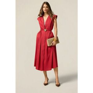 Rochie-camasa midi cu curea imagine