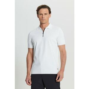 Tricou polo cu garnituri striate imagine