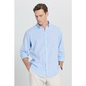 Camasa relaxed-fit din amestec de in imagine