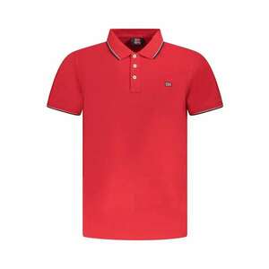 Tricou polo barbati cu logo brodat - regular fit - Rosu - imagine