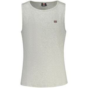 Tricou fara maneci barbati - cu mini logo brodat - Regular fit imagine