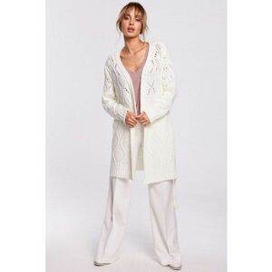 Cardigan perforat cu cordon - imagine
