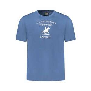 U.S. Grand POLO Tricou barbati cu imprimeu din bumbac - regular fit - albastru - imagine