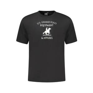 U.S. Grand POLO Tricou barbati cu imprimeu din bumbac - regular fit - negru - imagine