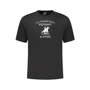 U.S. Grand POLO Tricou barbati cu imprimeu din bumbac - regular fit - negru - imagine