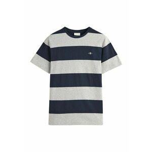Tricou cu decolteu la baza gatului si model in dungi imagine