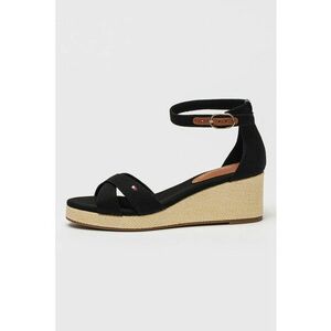 Sandale din material textil cu talpa wedge imagine