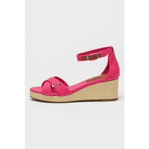 Sandale din material textil cu talpa wedge imagine