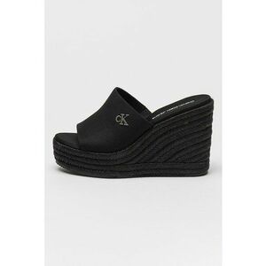 Sandale cu talpa wedge si monograma metalica imagine