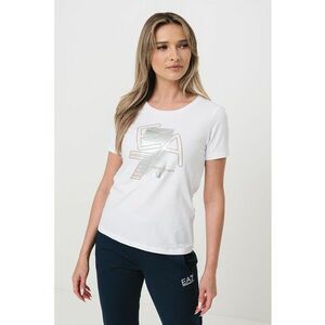 Tricou cu decolteu rotund si imprimeu logo imagine