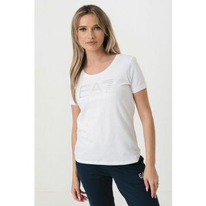 Tricou cu decolteu rotund si imprimeu logo imagine