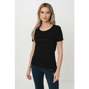 Tricou cu decolteu rotund si imprimeu logo imagine