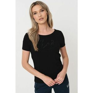 Tricou cu decolteu rotund si imprimeu logo imagine