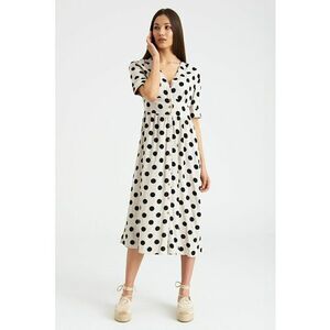 Rochie midi cu croiala in A si model imagine