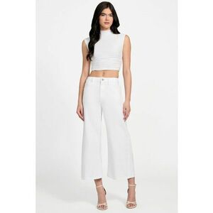 Blugi crop cu croiala ampla imagine