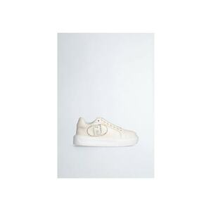 Pantofi sport flatform de piele ecologica cu logo imagine