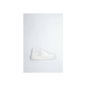 Pantofi sport flatform de piele ecologica cu logo imagine