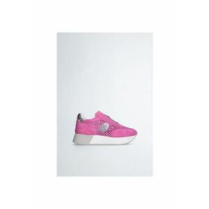 Pantofi sport de piele intoarsa perforata cu platforma imagine