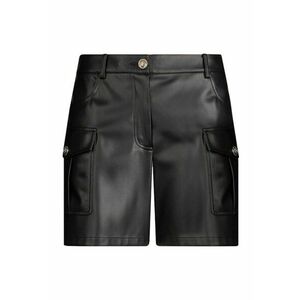 Pantaloni scurti de piele ecologica cu talie inalta imagine