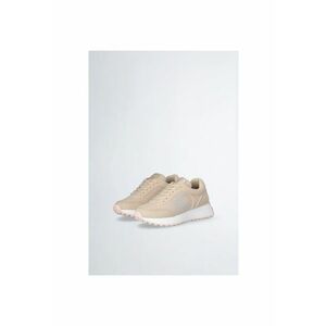 Pantofi sport wedge de denim cu logo stralucitor imagine