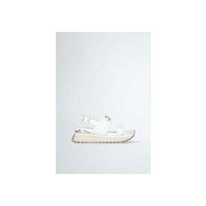 Sandale wedge de piele peliculizata imagine