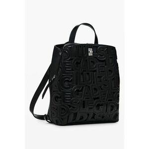 Rucsac din piele ecologica cu model text imagine