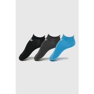 Set de sosete unisex pana la glezna cu model logo - 3 perechi imagine