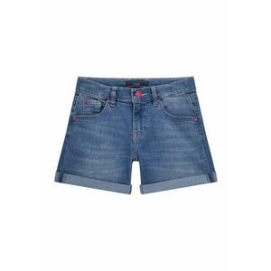 Pantaloni scurti din denim cu aplicatii din strasuri imagine