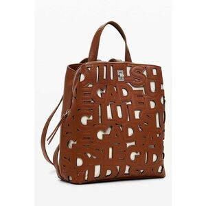 Rucsac din piele ecologica cu model text imagine