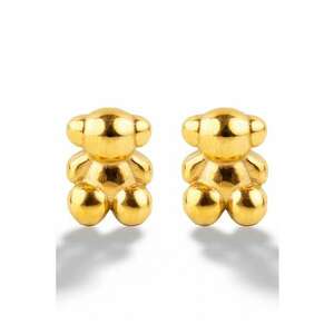 Cercei placati cu aur de 18K in forma urs imagine