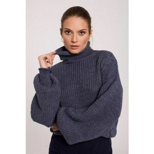 Pulover scurt cu guler inalt - imagine