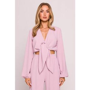 Bluza scurta cu maneci lungi bufante - imagine