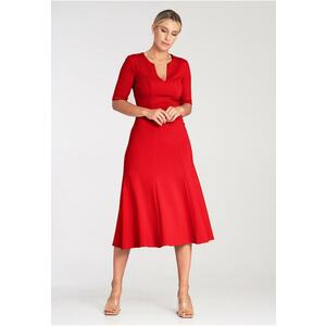 Rochie formala - rosie - viscoza - imagine