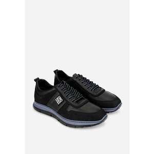 Pantofi barbati confectionati din piele neagra imagine