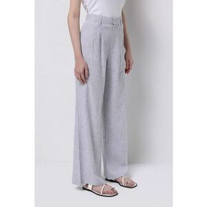 Pantaloni din amestec de in cu buzunare laterale imagine