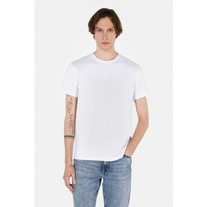 Tricou striat cu decolteu la baza gatului imagine