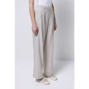 Pantaloni din amestec de in cu buzunare laterale imagine