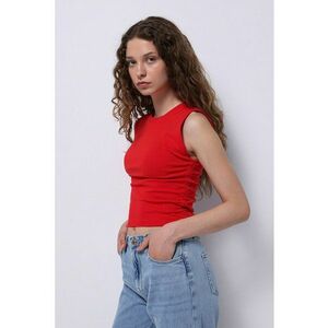 Top crop cu fronseuri laterale imagine