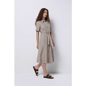 Rochie-camasa din amestec de in cu cordon imagine