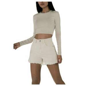 Blugi scurti bej cu terminatii franjurate J231-25 M7 17313 imagine