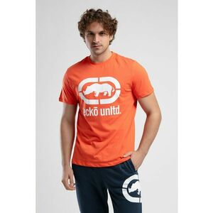 Tricou cu decolteu la baza gatului si imprimeu logo Marc imagine