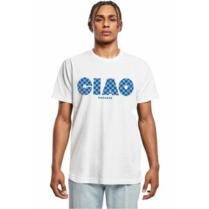 Tricou cu imprimeu text si decolteu la baza gatului imagine