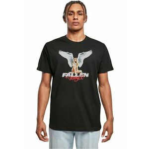 Tricou cu decolteu la baza gatului si imprimeu grafic imagine