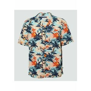 Camasa barbati cu maneca scurta si imprimeu tropical -Regular fit - Multicolor imagine
