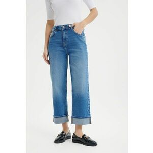 Blugi crop cu terminatie rasucita imagine