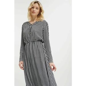 Rochie midi cu model si maneci lungi imagine